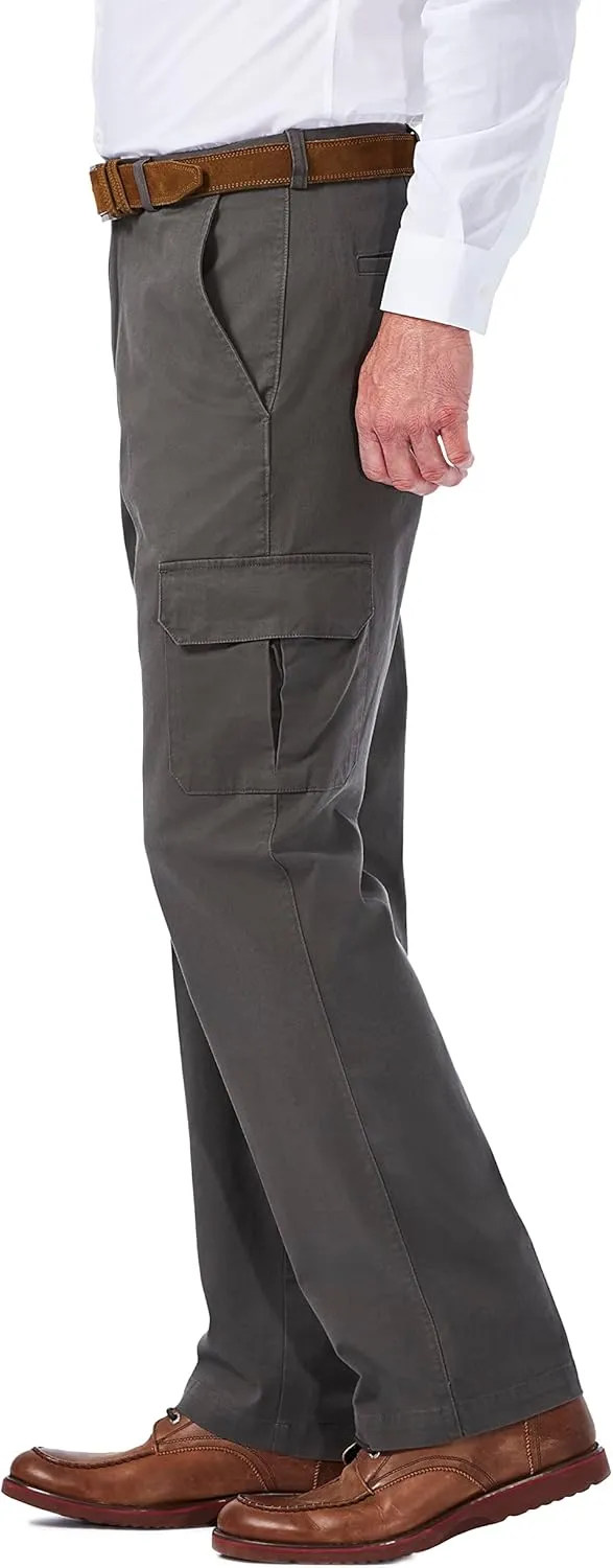 Haggar Men's Stretch Classic Fit Cargo Pant (Regular and Big and Tall Sizes)