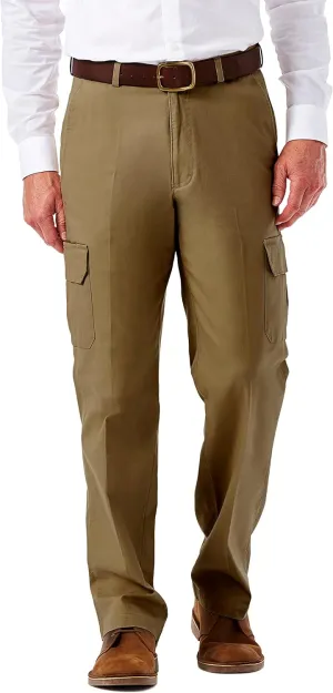 Haggar Men's Stretch Classic Fit Cargo Pant (Regular and Big and Tall Sizes)