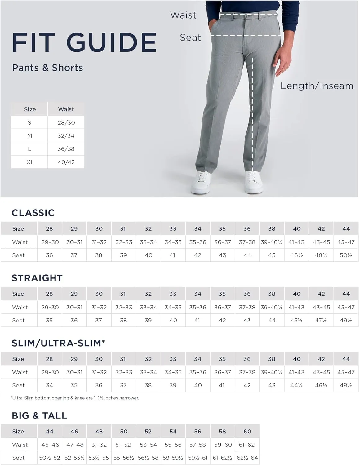 Haggar Men's Work to Weekend Classic Fit Flat Front and Pleat Regular and Big and Tall Sizes