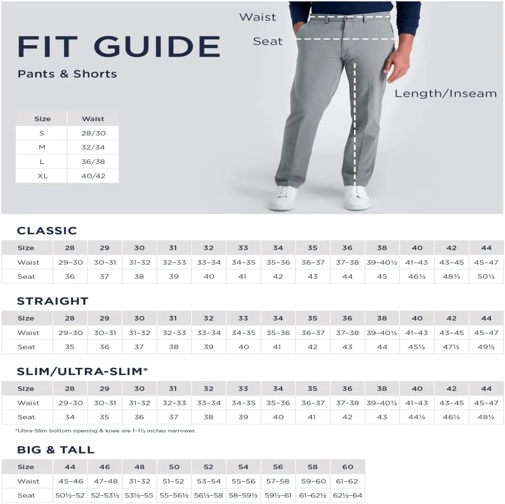 Haggar Men's Work to Weekend Classic Fit Flat Front and Pleat Regular and Big and Tall Sizes