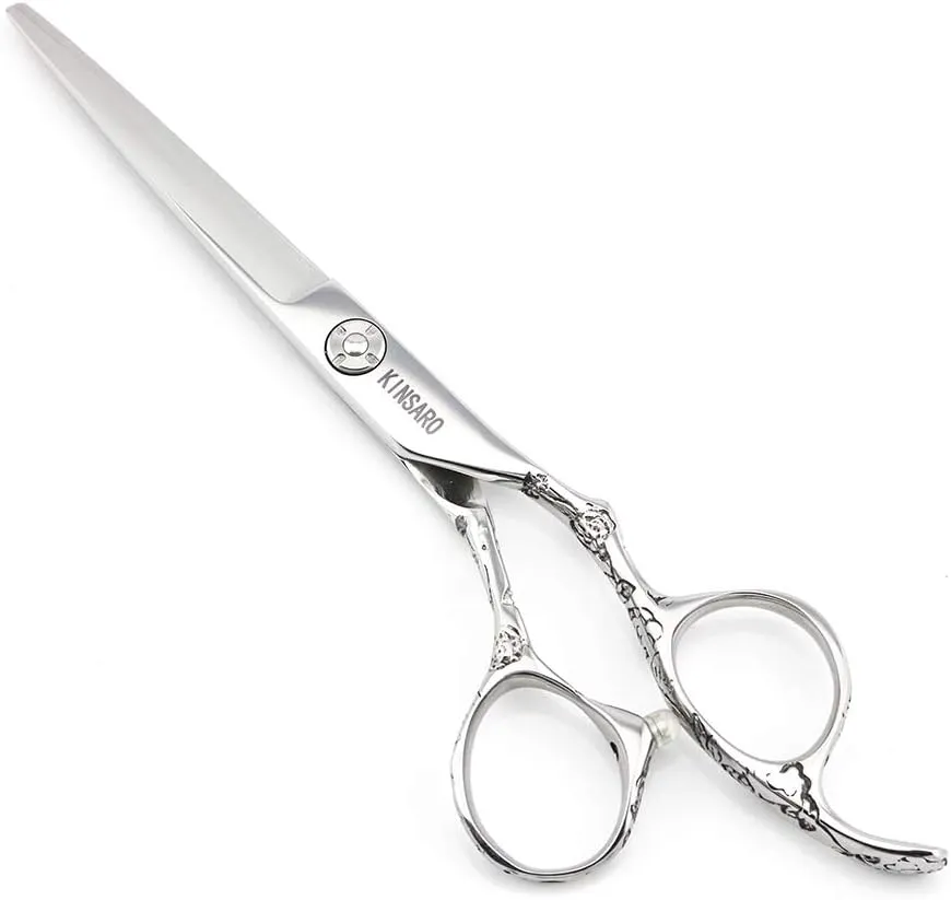 Hair Scissors 6 Inch Professional Barber Scissors Hair Cutting Scissors hairdresser scissors haircut scissors 440C Barber Shears Rose handle KINSARO