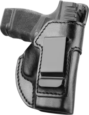 Handmade Leather Hellcat Holster, Concealed Carry Springfield Hellcat Holster, Full Grain Leather IWB Custom Made Springfield Armory Hellcat Holster, Inside Waistband, Right Hand Black