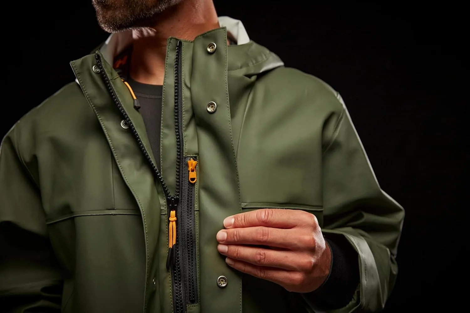 Helly-Hansen Storm Waterproof Rain Jackets for Men Featuring Adjustable Hood with Drawcord and Double Main Fabric Front Flap