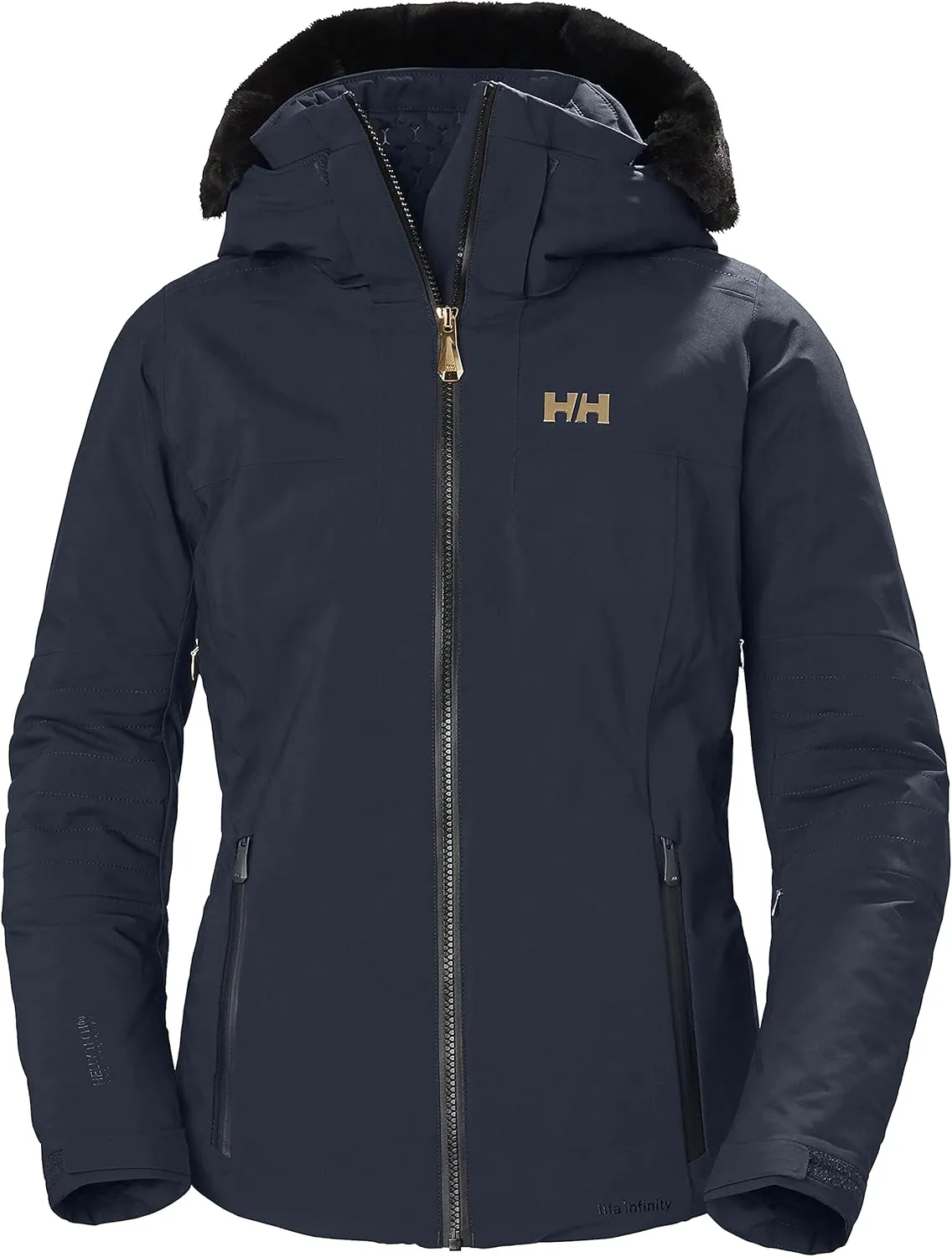 Helly-Hansen Womens Verbier Infinity Waterproof Sustainable Ski Jacket, 597 Navy, Small