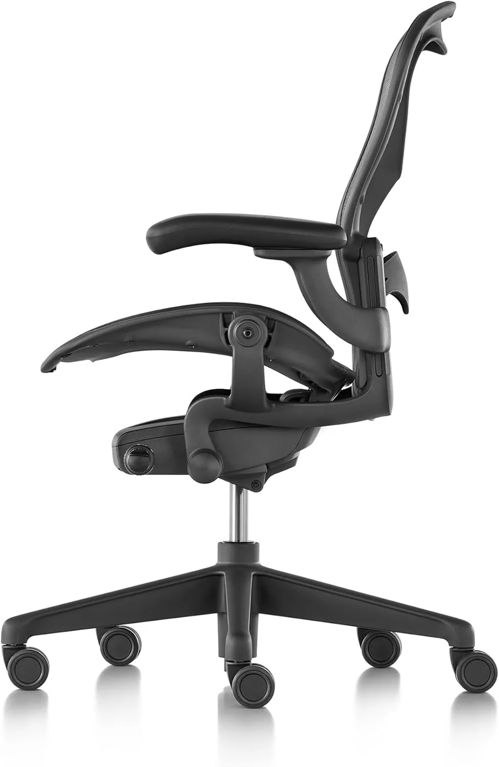 Herman Miller Aeron Chair Size B - Graphite Fully Loaded Adjustable Arm Height Tilt Tension Control Lumbar Support - Repackaged Ergonomic Office Desk Chair