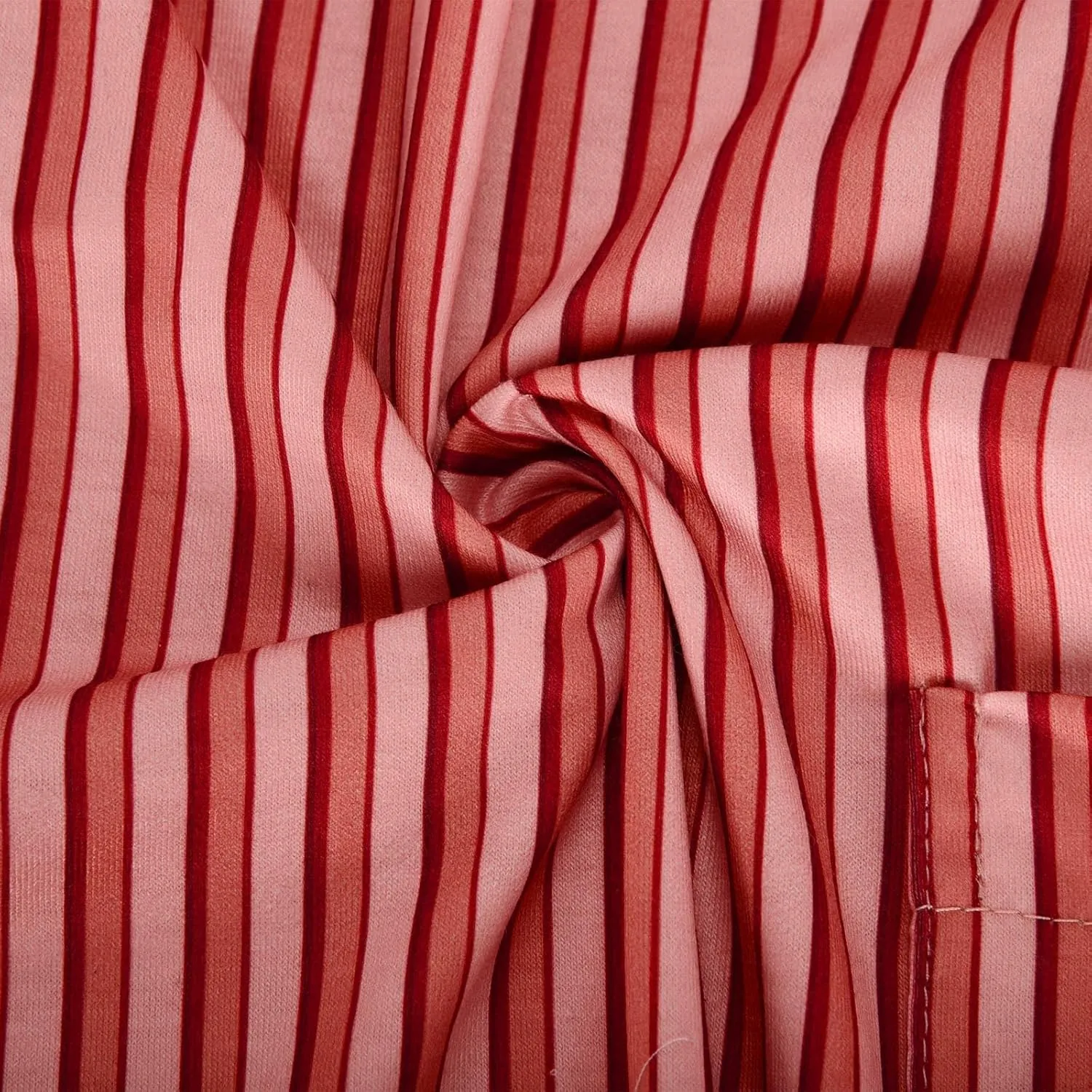 HGps8w Striped Wide Leg Pants for Women Capris - Casual Elastic Waist Versatile Business Work Lounge Pants with Pockets