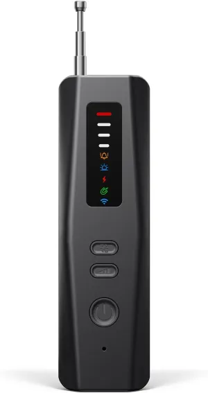 Hidden Camera Detectors, Advanced Anti-Spy Technology RF Signal GPS Tracker Finder, Wireless Bug Sweeper with Magnetic Detection for Home Office Travel Security, Real-Time Alarm