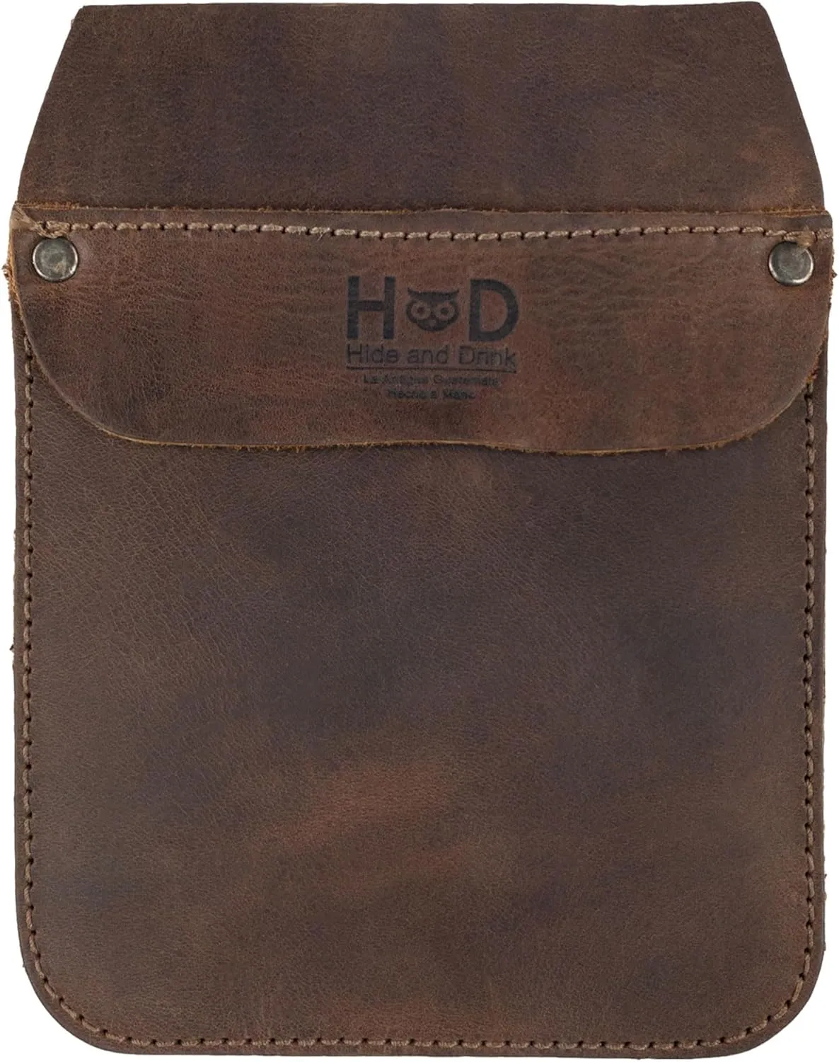 Hide & Drink, Work Pocket Organizer for Tools/Pens, Jeans Back Pocket Quick Grab Carry Job Tools, Office & Work Essentials, Full Grain Leather, Handmade