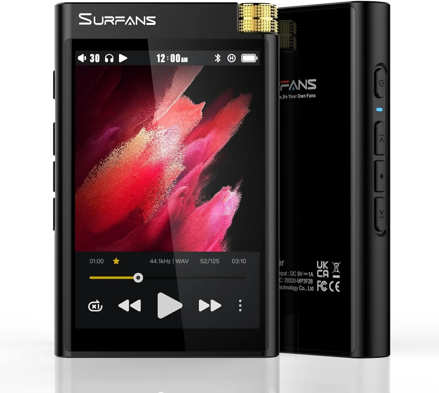 HiFi Bluetooth Mp3 Player: F28 High Res Lossless Portable Music Player - 3.5 inch Digital Audio Player Support up to 512GB
