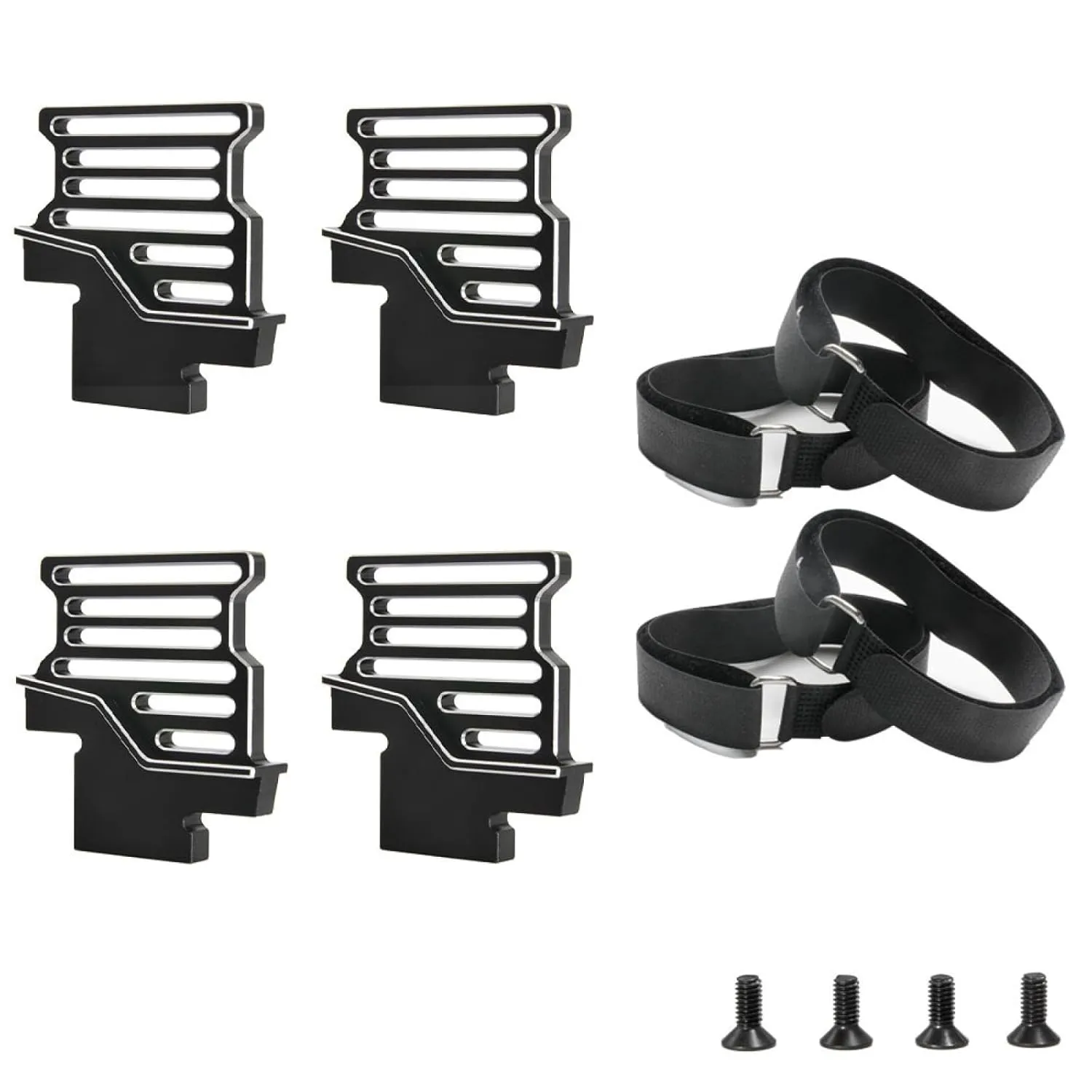 High Performance Aluminum Alloy RC Car Battery Raised Holder Set for Traxxas 1/6 4WD XTR 8S Upgrade