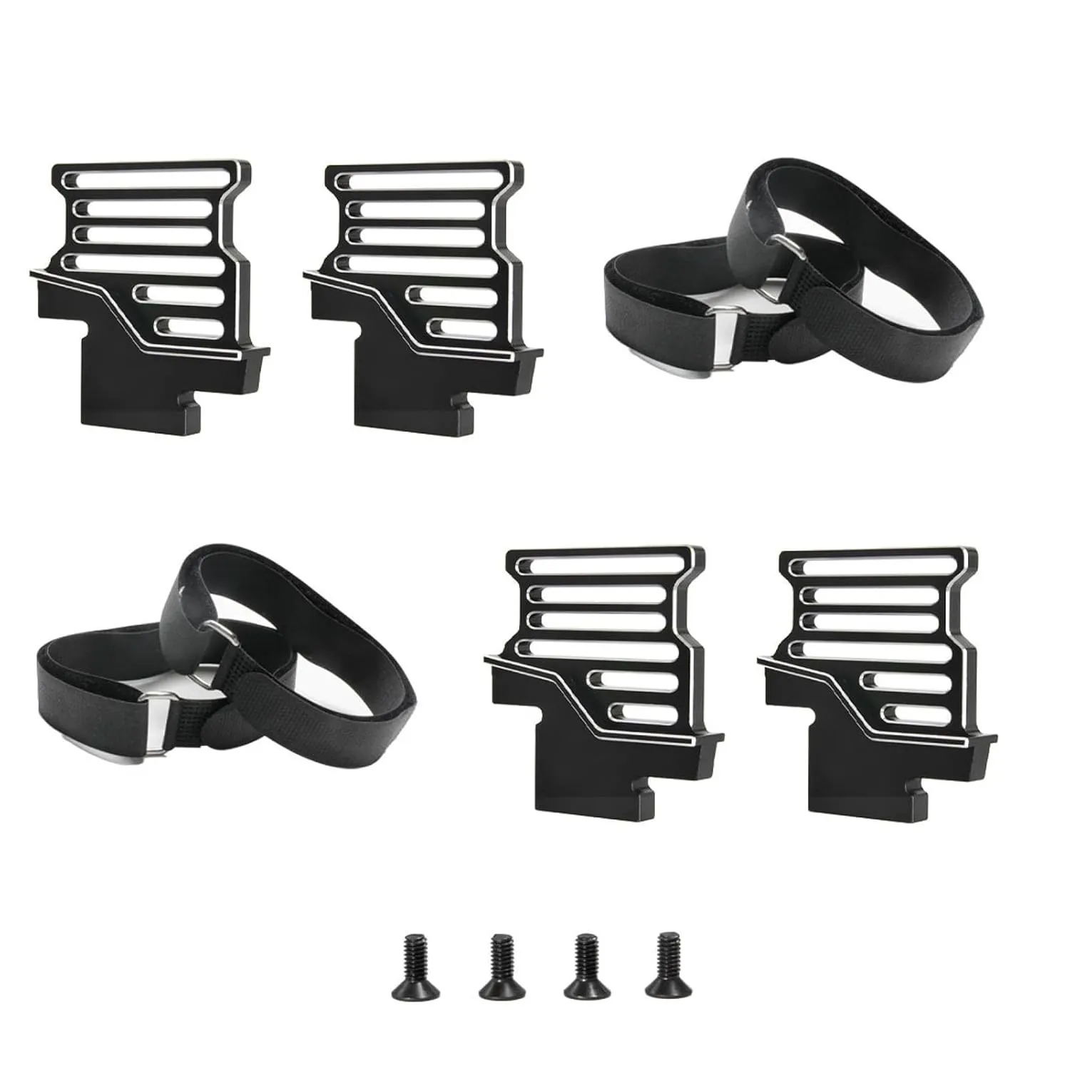 High Performance Aluminum Alloy RC Car Battery Raised Holder Set for Traxxas 1/6 4WD XTR 8S Upgrade