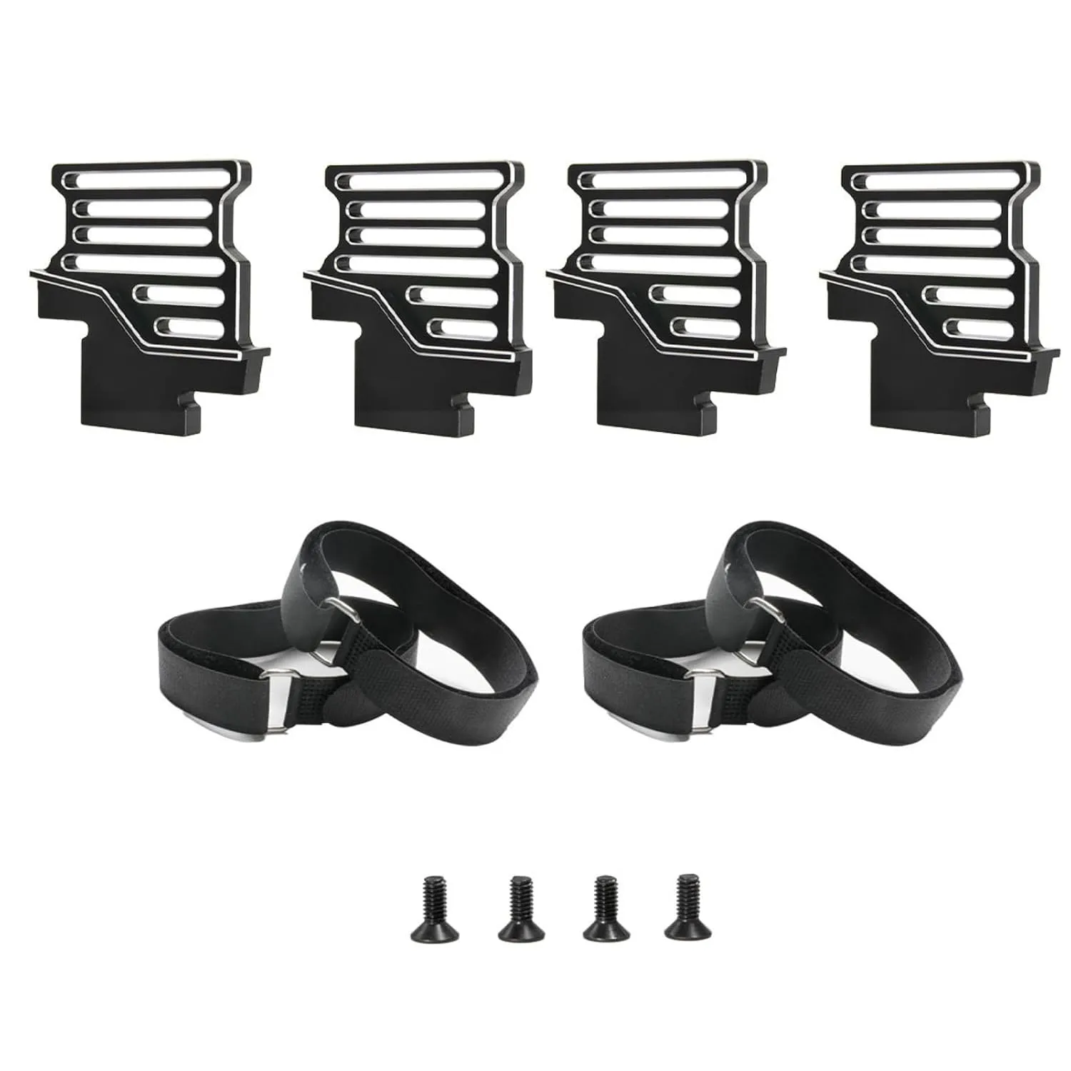 High Performance Aluminum Alloy RC Car Battery Raised Holder Set for Traxxas 1/6 4WD XTR 8S Upgrade