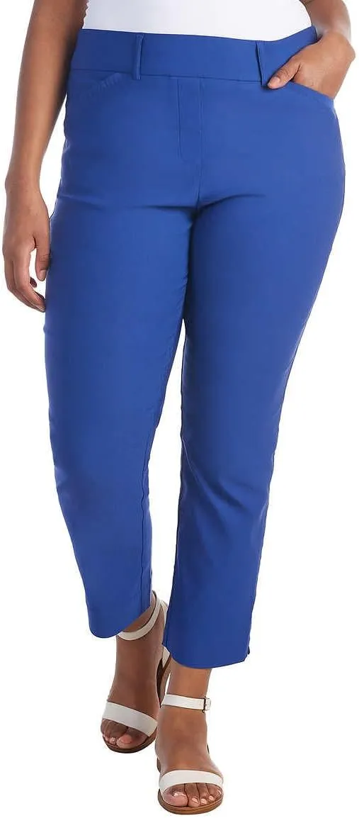 Hilary Radley Women Mid-Rise Stretch Pull-On Ankle Pant