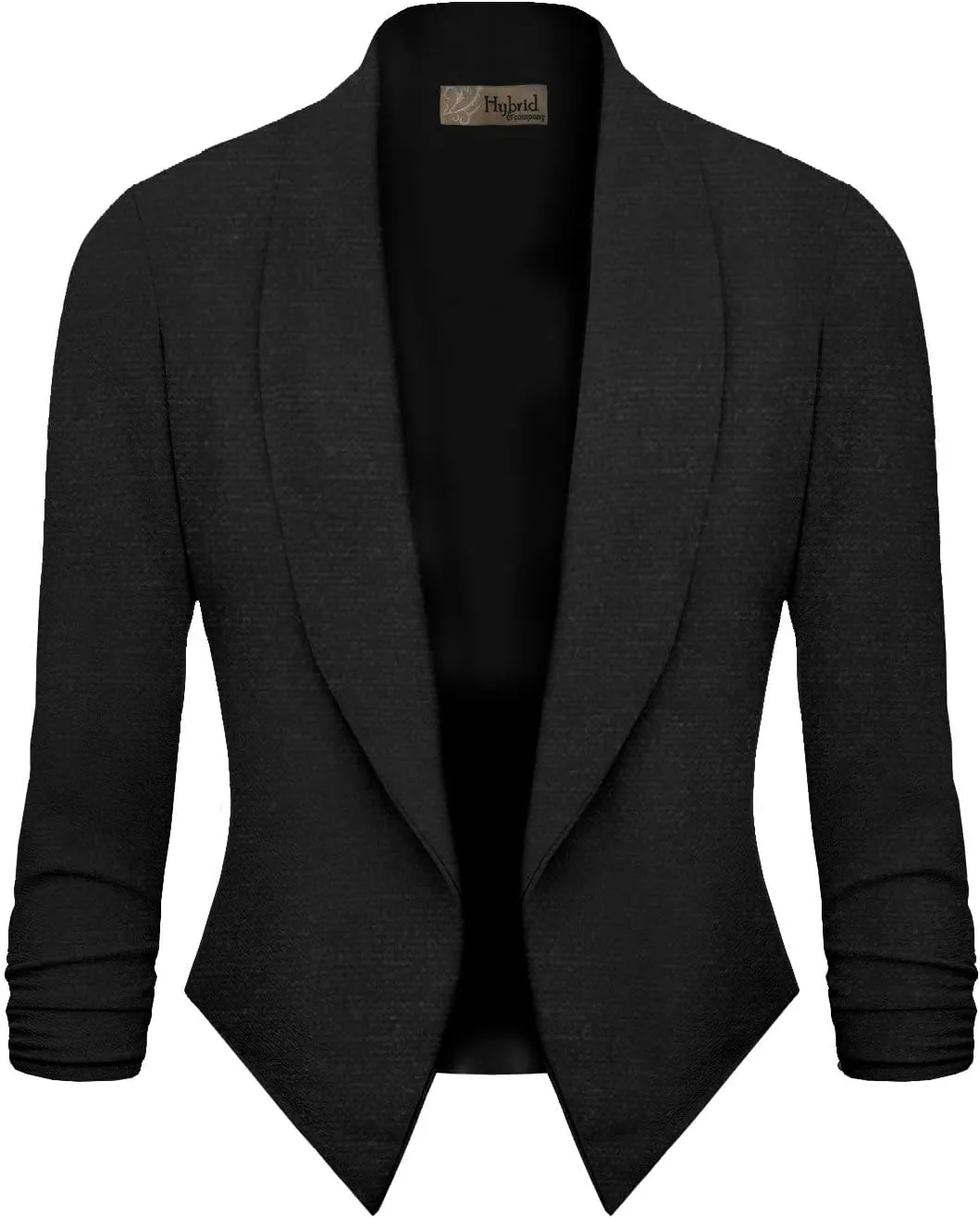 Hybrid & Company Versatile and Modern Women's Nylon Ponte De Roma Open Blazer Jacket
