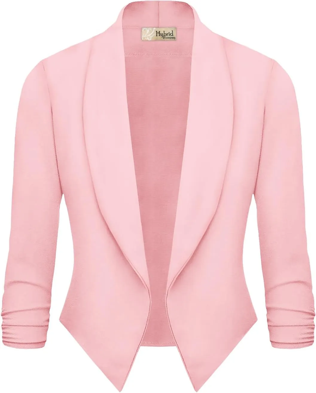 Hybrid & Company Versatile and Modern Women's Nylon Ponte De Roma Open Blazer Jacket