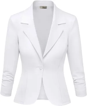 Hybrid & Company Women Super Comfy Ponte Office Blazer
