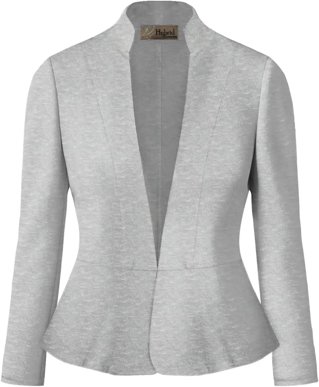 Hybrid & Company Women's Casual Work Office Elegant Open Front Premium Nylon Blazer Jacket