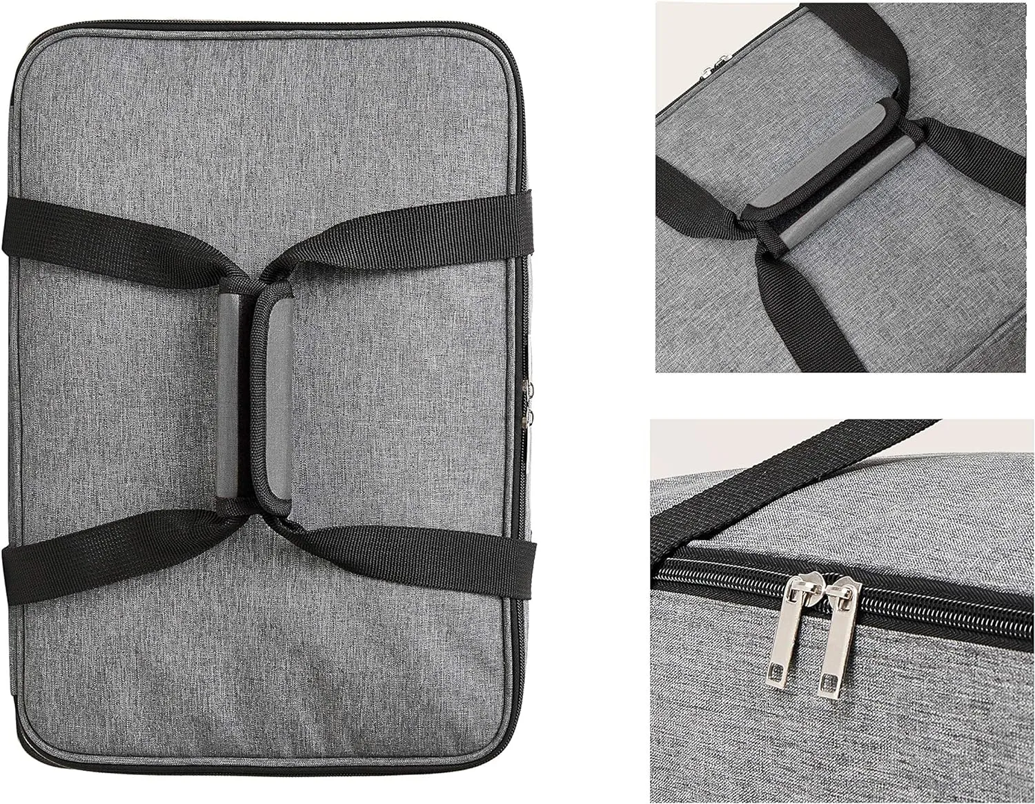 Insulated Casserole Carrier Fit 9"x13" Lasagna Baking Dish Pan for Hot or Cold Food Transport,Portable Reusable Lunch Warmer Tote Bag for Gathering,Camping/Office,Cookouts,Potluck Parties-Gray