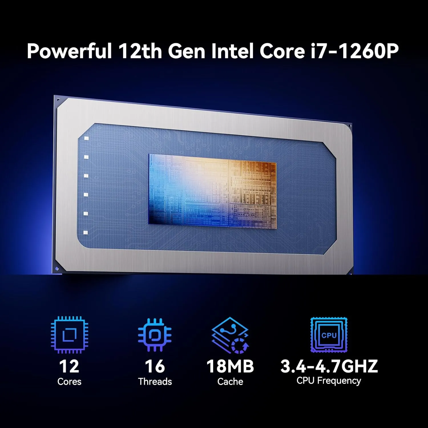 Intel NUC 12 Pro, for ASUS NUC12 Pro Wall Street Canyon Mini PC, 16GB RAM, 512GB SSD, Intel Core i7-1260P CPU (18M Cache, up to 4.70 GHz), WiFi 6E, BT 5.2, 2*Thunderbolt 4, Win 11 Pro(NUC12WSHi7)
