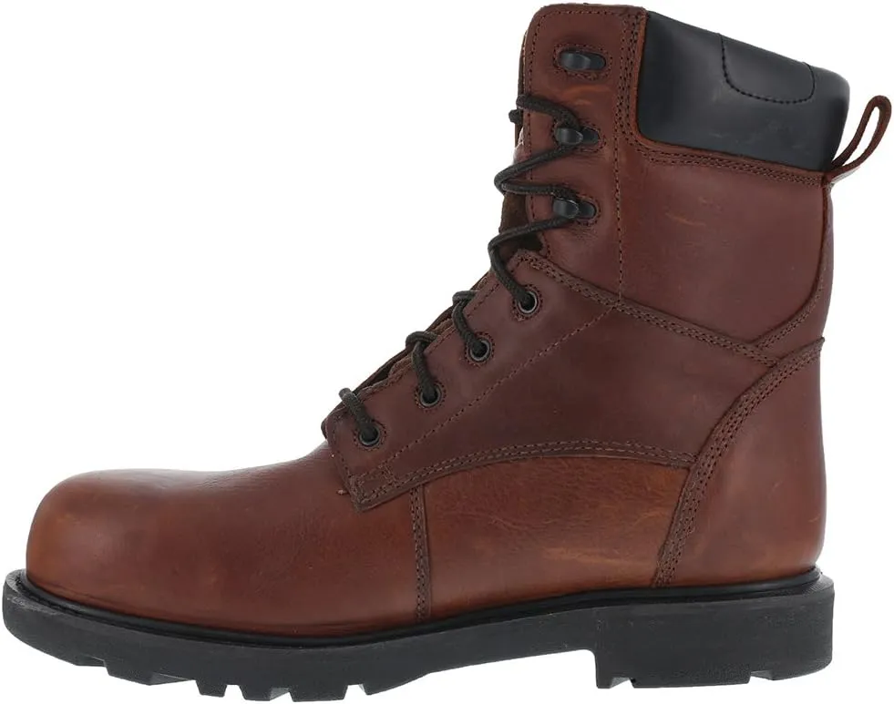 Iron Age Mens Hauler 8In Composite Toe Work Safety Shoes Casual - Brown