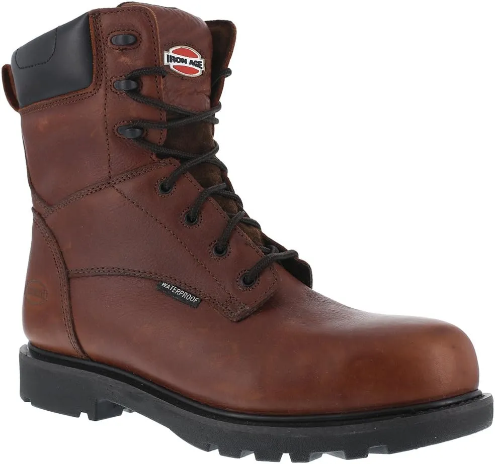 Iron Age Mens Hauler 8In Composite Toe Work Safety Shoes Casual - Brown
