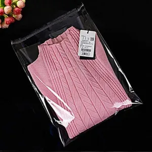 J-Beauty 15.5 x 11.5 Inch Clear Apparel Bags Self Seal Flap for T-Shirt,Clothes,Party Wedding Gift Bags (500 Pcs)
