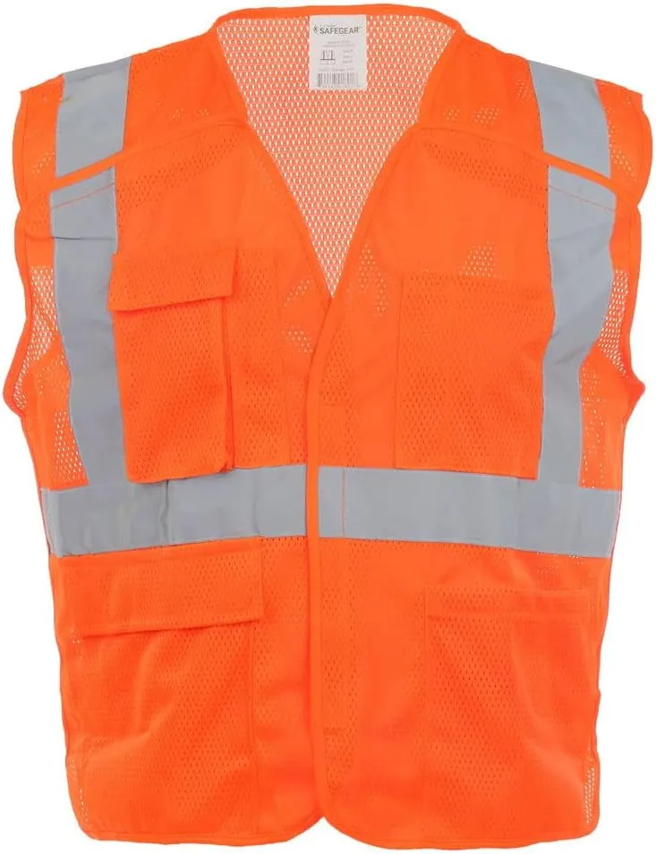 J. J. Keller & Associates, Inc. High Visibility Breakaway Safety Vest, Type R Class 2, 5-Pack, SAFEGEAR