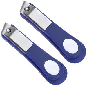 Japan - Professional Angled Toenail Clipper, Straight Edge, Stainless Steel, 2 Count