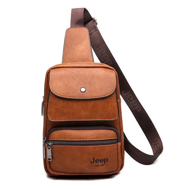 JEEP BULUO Famous Brand Mens Sling Chest Bag
