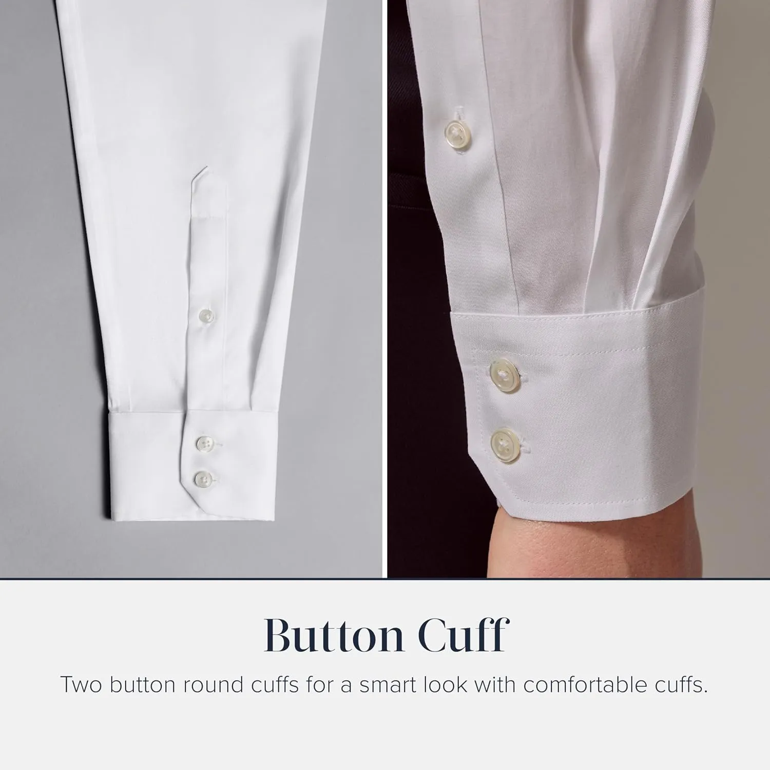 Jermyn Street Collection by Hawes and Curtis- Men's White Dress Shirt – 100% Poplin Cotton, Regular Fit, Long Sleeve