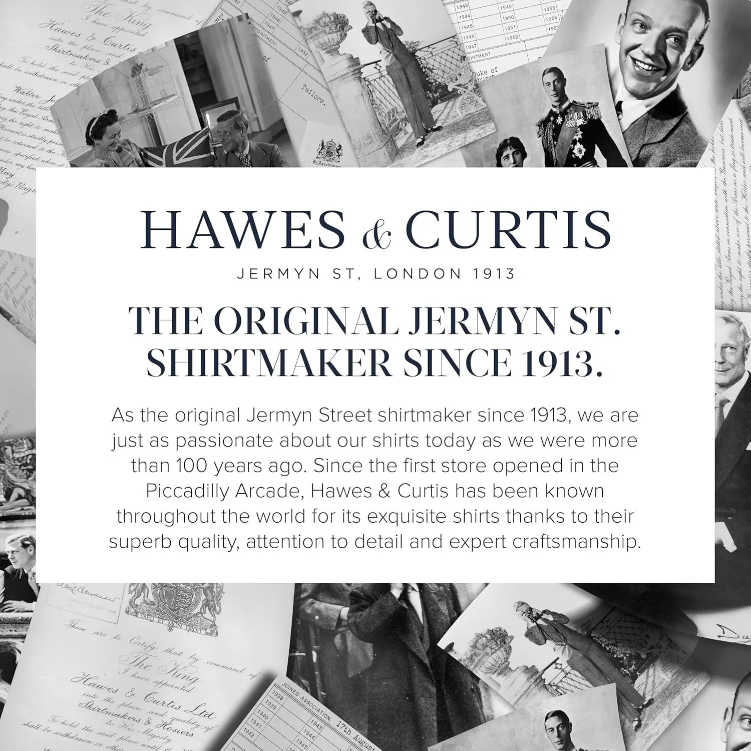 Jermyn Street Collection by Hawes and Curtis- Men's White Dress Shirt – 100% Poplin Cotton, Regular Fit, Long Sleeve