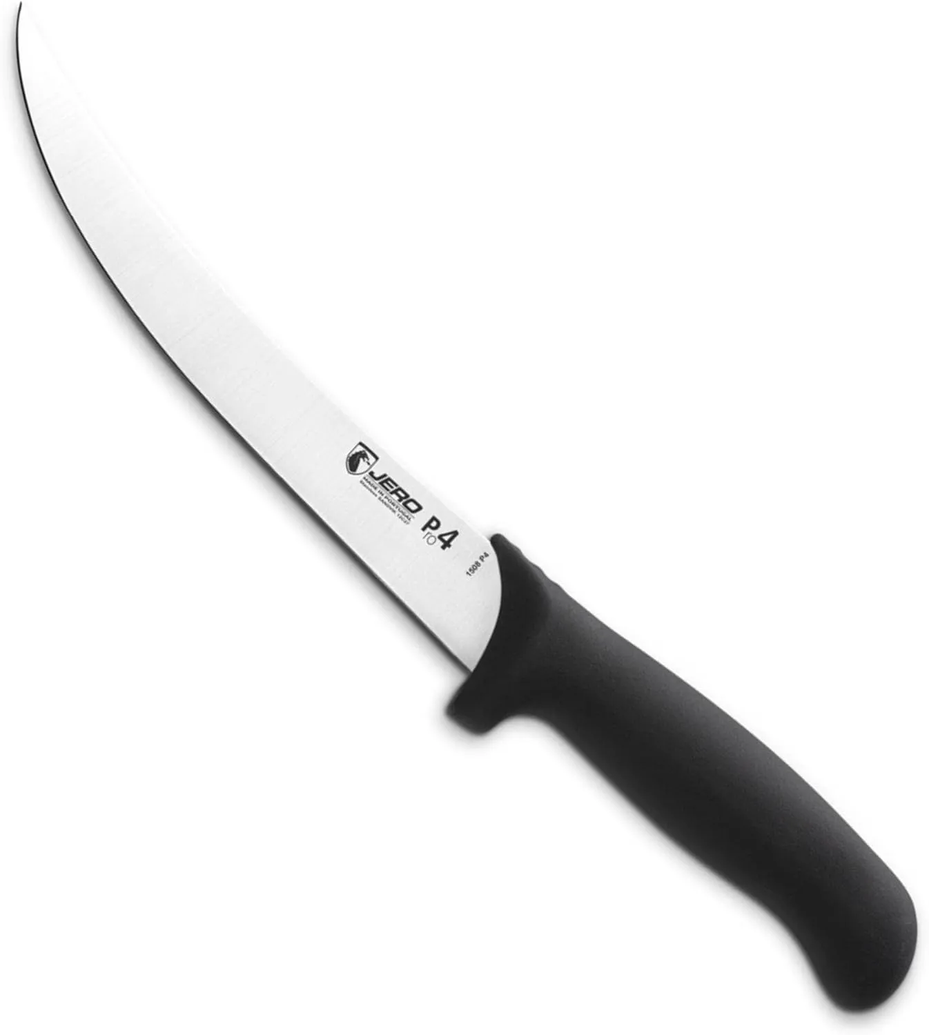 Jero Pro4 Trim and Breaking Knife - 8 Inch Blade - Sandvik Steel And Super Polymer Ergo Designed Handle - Professional Grade Butcher Knife- Black Handle