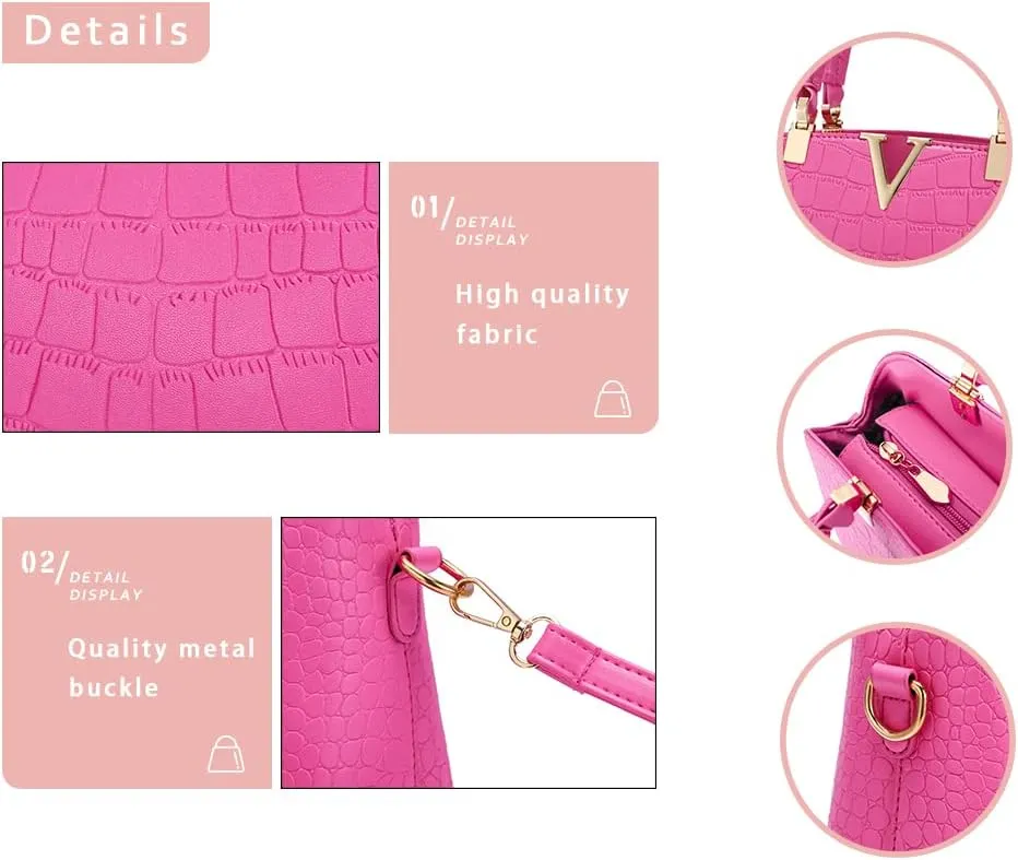 JHVYF Purses for Women Fashion Handbag Ladies Satchel Bags PU Leather Top Handle Shoulder Tote Bags