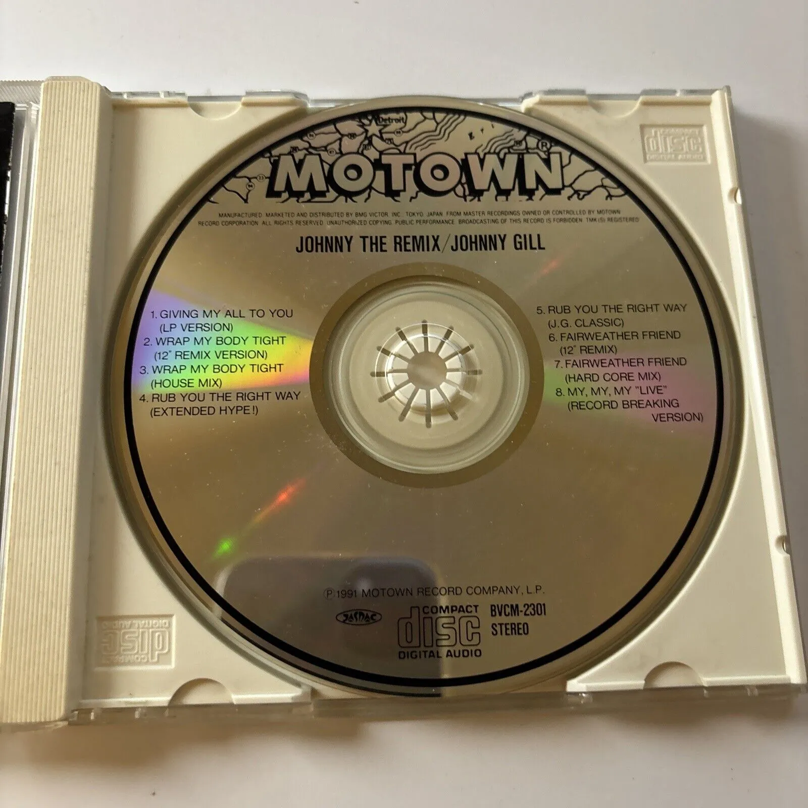 Johnny Gill - Johnny The Remix (CD, 1991) Japan Bvcm-2301