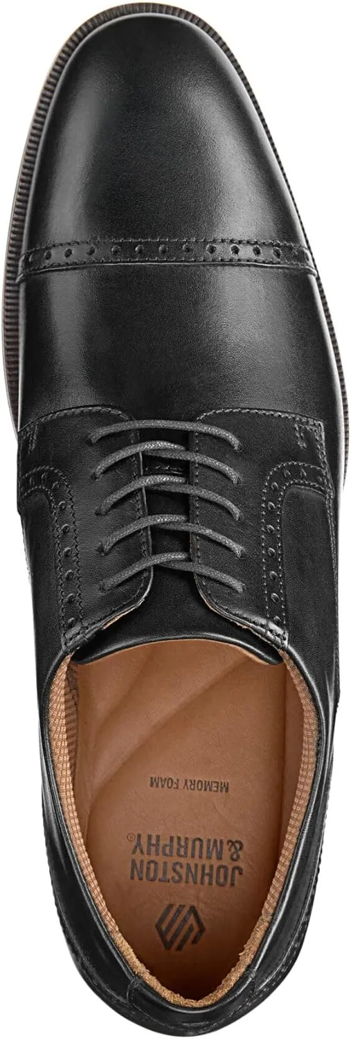 Johnston & Murphy Reeve Cap Toe Shoes, Men's Leather Shoes for Work & Casual Wear, Comfortable Shoes for Men
