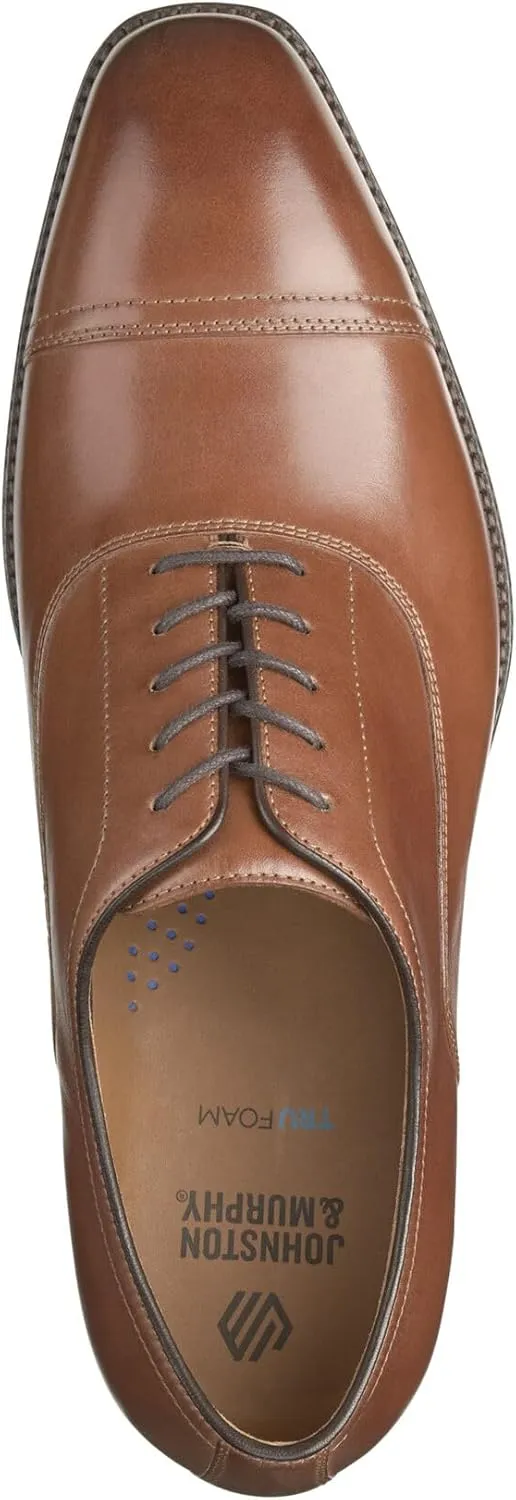 Johnston & Murphy Sullivan Cap Toe Men’s Shoe – Business Casual Leather Mens Dress Shoes, Comfortable Shoes for Men