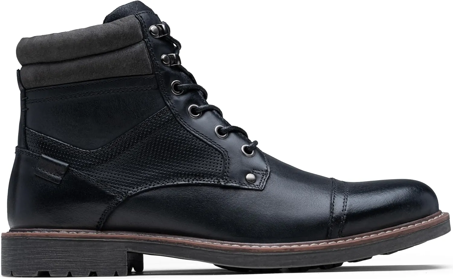 Jousen Mens Boots Leahter Retro Dress Boot Cap Toe Casual Motorcycle