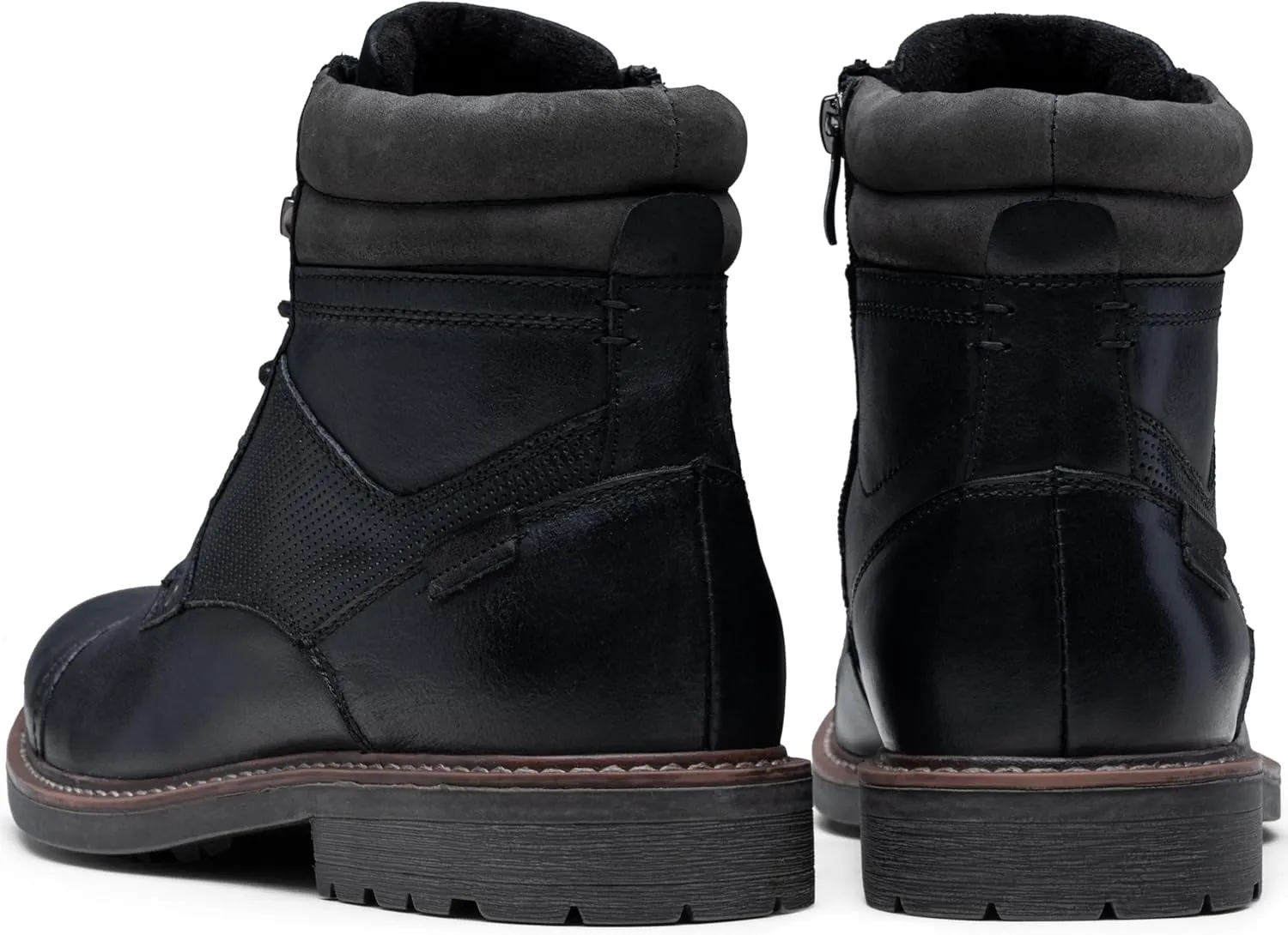Jousen Mens Boots Leahter Retro Dress Boot Cap Toe Casual Motorcycle