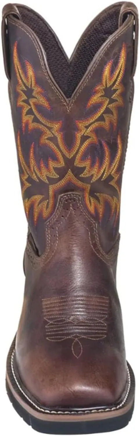 Justin Mens Stampede WP Pull-On Work Boots