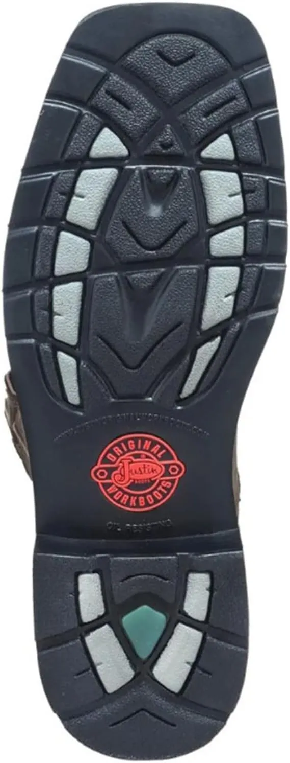 Justin Mens Stampede WP Pull-On Work Boots