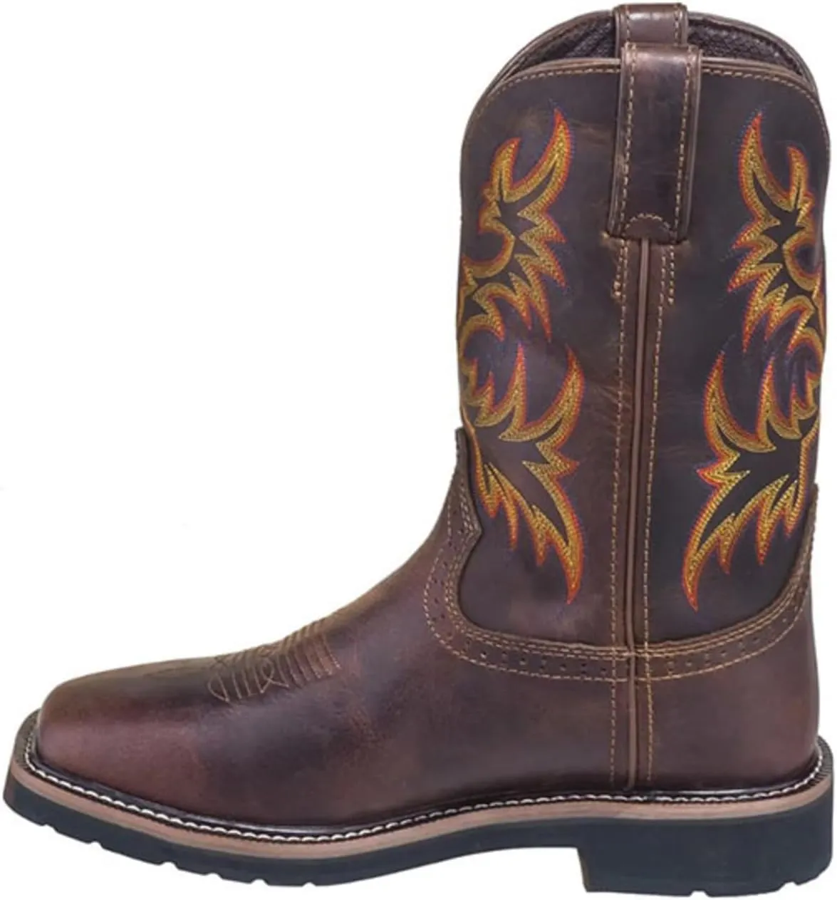 Justin Mens Stampede WP Pull-On Work Boots