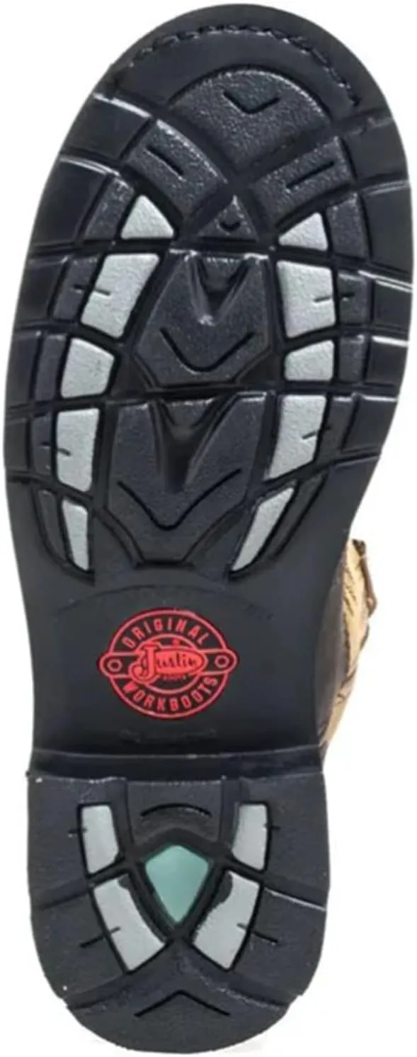 Justin Men's Superintendent Western Work Boot Steel Toe Brown 9 D