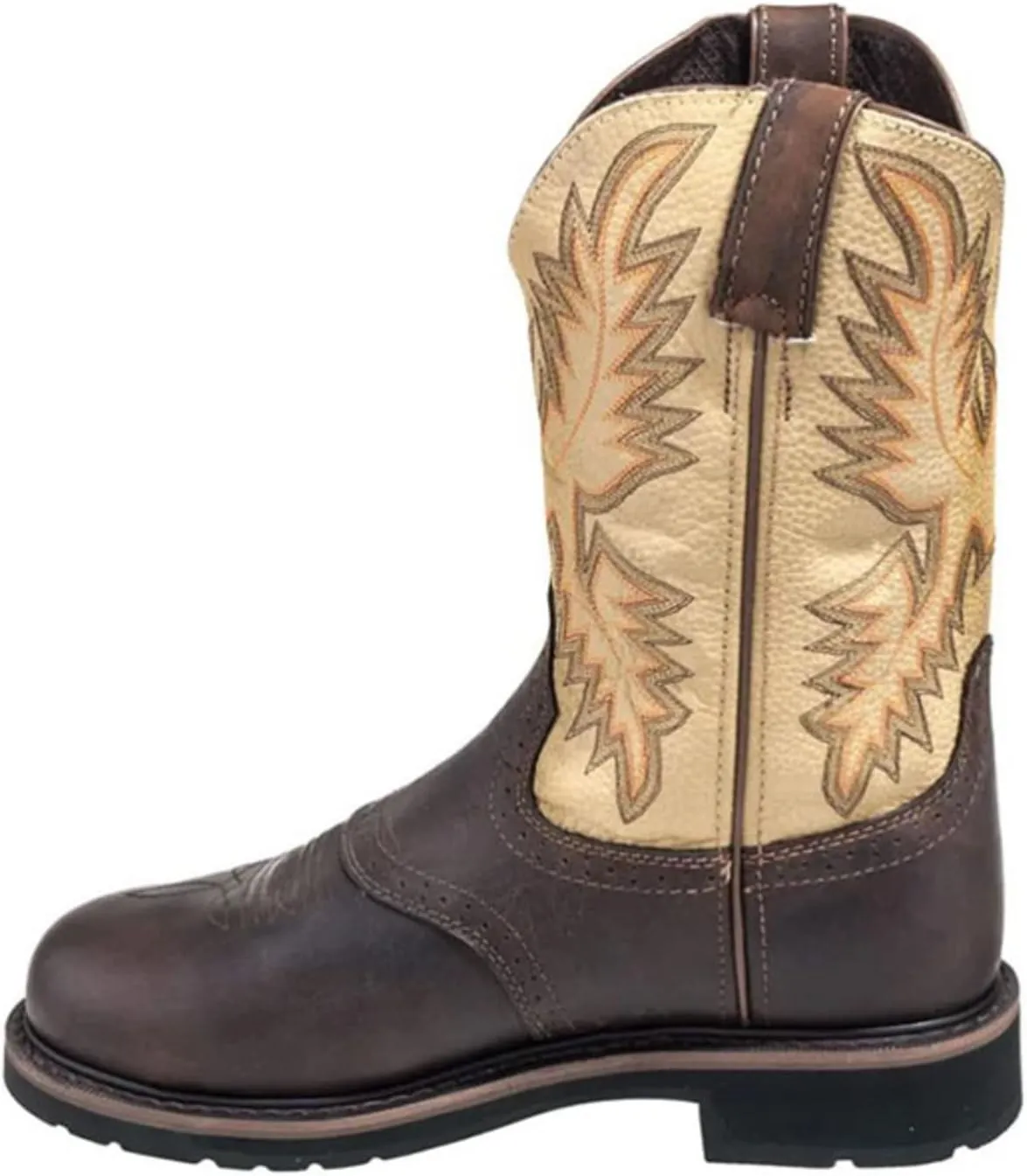 Justin Men's Superintendent Western Work Boot Steel Toe Brown 9 D