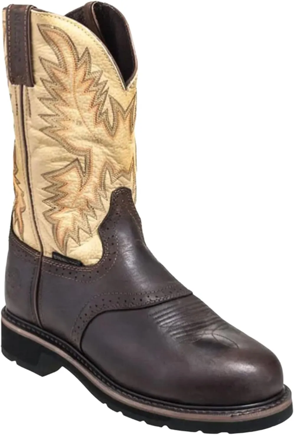 Justin Men's Superintendent Western Work Boot Steel Toe Brown 9 D