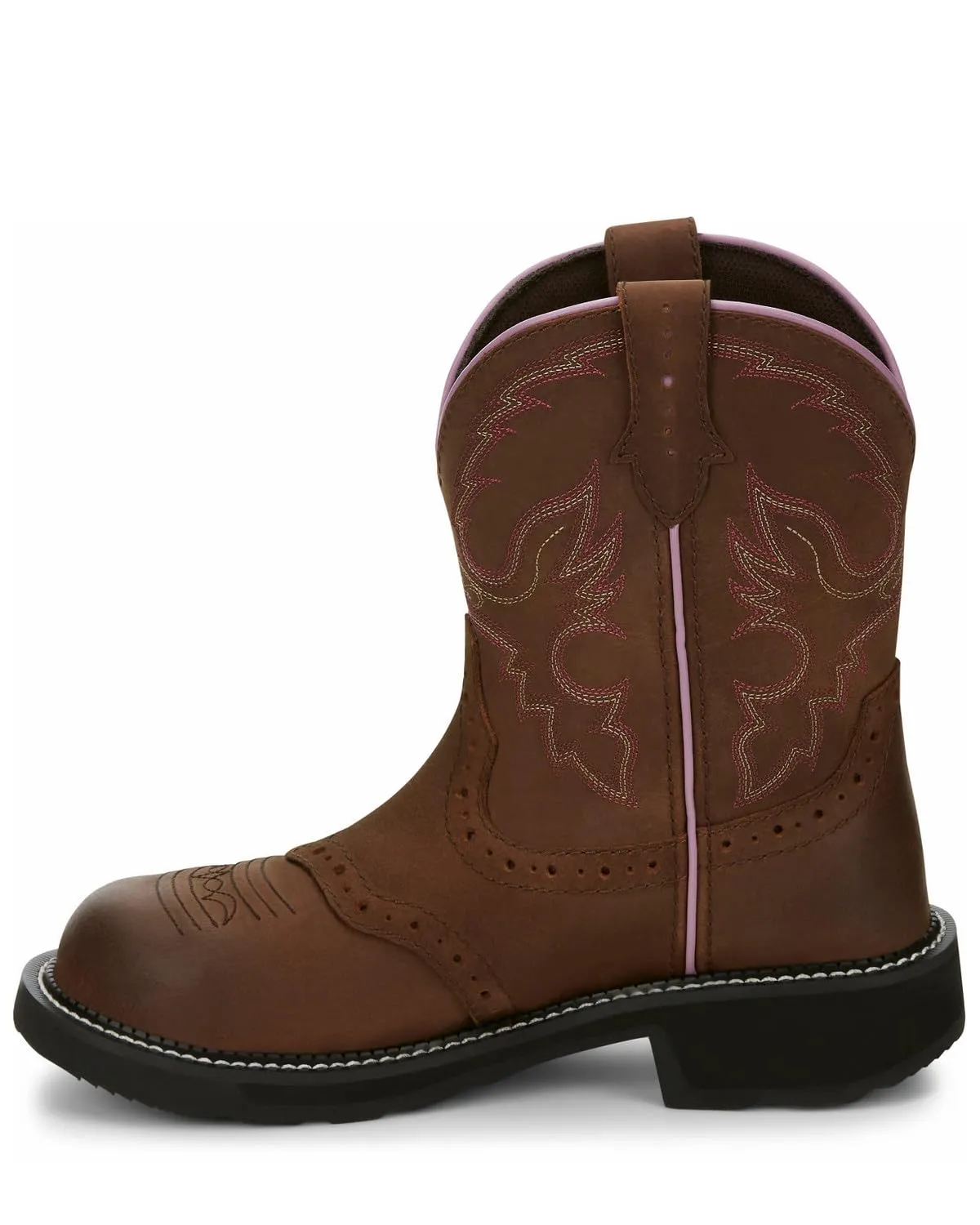 Justin Women's Wanette Western Work Boot Steel Toe Distressed Brown 5 M