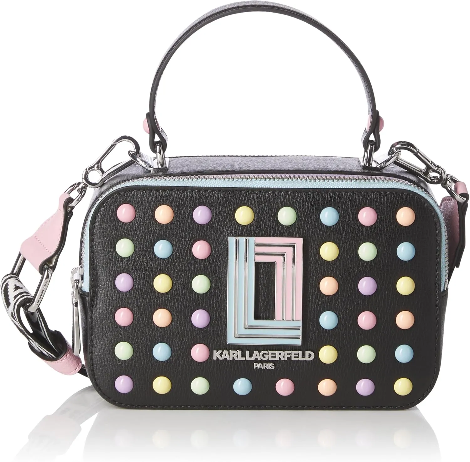 Karl Lagerfeld Paris Simone Studded Camera Crossbody