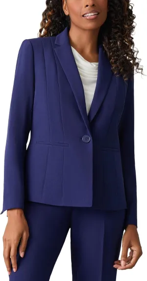 Kasper Women's 1 Button Panel Seamed Jacket W/ 2 Slit