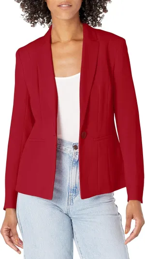 Kasper Women's 1 Button Panel Seamed Jacket W/ 2 Slit