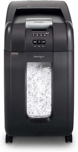 Kensington Shredder - OfficeAssist A3000 Auto-Feed Anti-Jam P4 300 Sheet Crosscut Shredder (K52080AM)