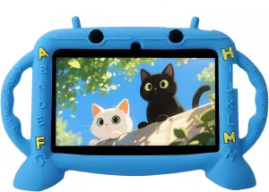 Kids Tablet, 7 inch Tablet for Kids 3-10, Educational Learning Toddler Tablet Android 11, 3GB RAM 32GB ROM Storage, Google Play YouTube, Girl boy Gift (Blue)